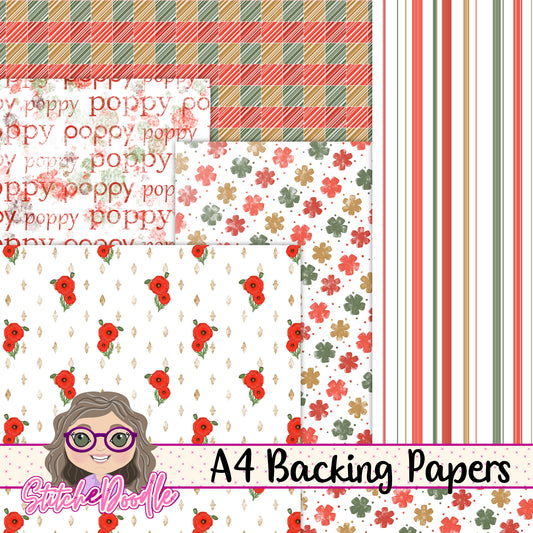Paintbox Petals Poppy - 36 Piece Paper Craft Kit - Digital