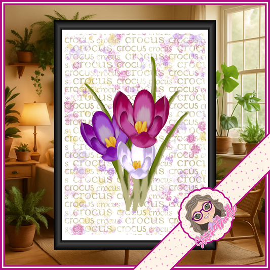 Crocus Paper Kit - 60 pieces - Card Making/Junk Journals/Scrapbooking and more