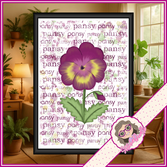 Pansy Paper Kit - 60 pieces - Card Making/Junk Journals/Scrapbooking and more