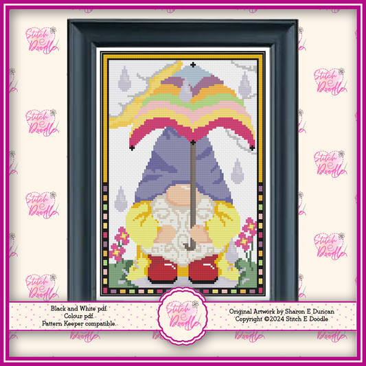 Cross Stitch Charts - Four Seasons Gnomes - Digital Download - 4 charts