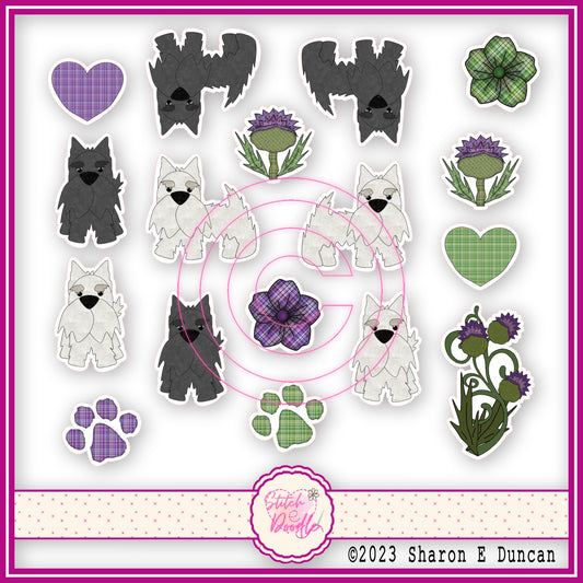 Sticker Pack - Tiny Terriers - 17 stickers