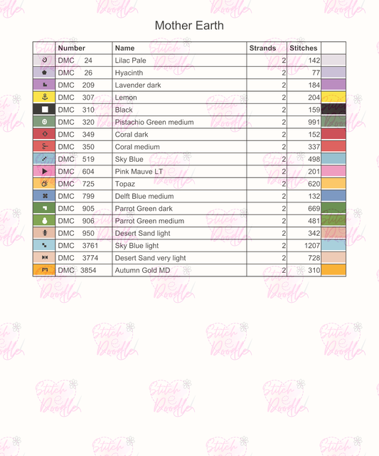 FREE Cross Stitch Chart - Mother Earth - Digital Download