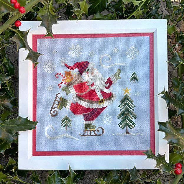 Skating Santa - Printed Chart by Love Poppet