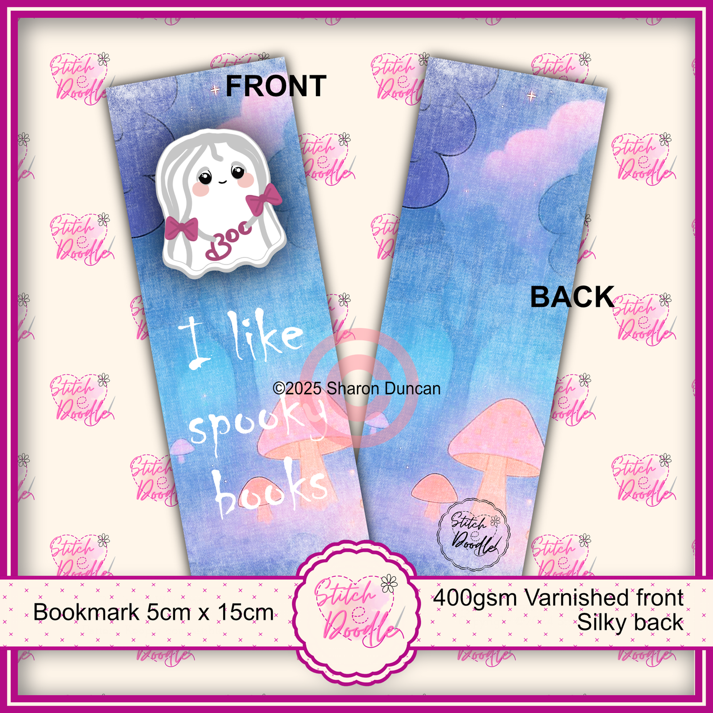 Too Cute To Spook Bookmark - I like spooky books