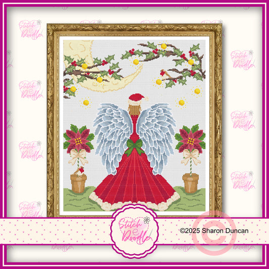 Cross Stitch Chart - Christmas Maiden - Digital Download