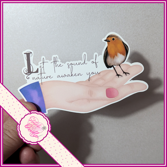 XL Single Sticker - Holding on - Robin