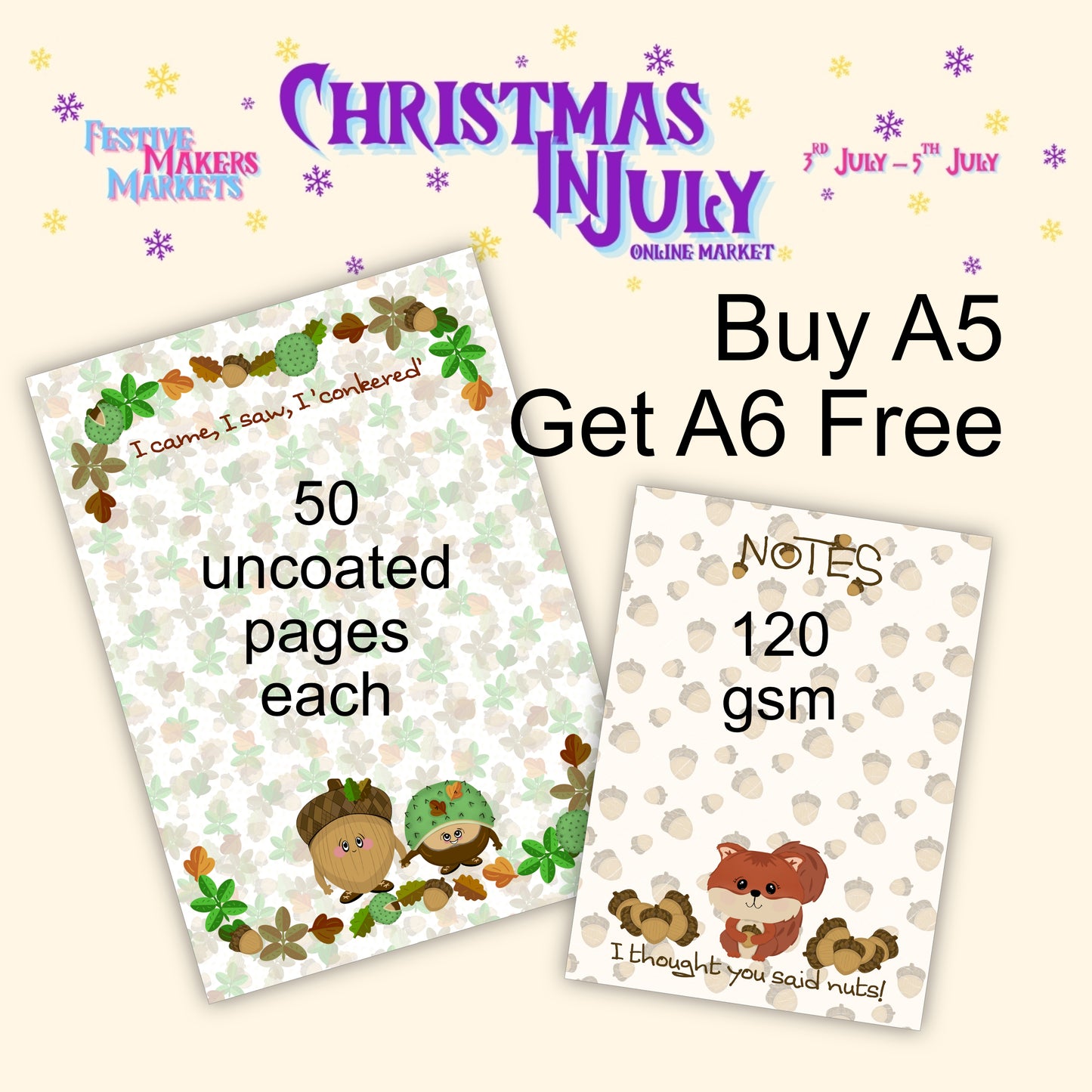 BOGOF Nutty Nook A5 Notepad - Get A6 Notepad FREE