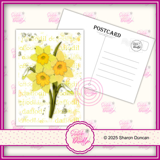 A5 Art Print/Postcard 6 Piece Collection - Vibrant Paintbox Petals Set 2