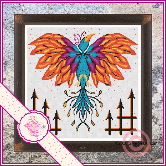 Cross Stitch Chart - Phoenix Rising - Digital Download