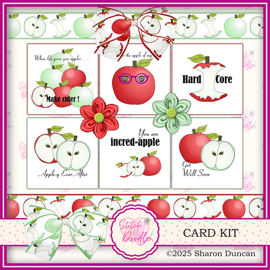 Apple a Day Papercraft Kit: 39 Piece Card Making Kit (Digital Download)