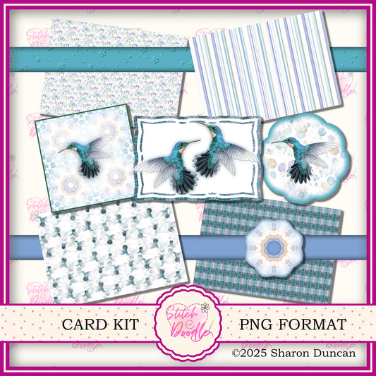 Hummingbird Paper Craft Kit: 40 Piece Card Making Kit (Digital Download)