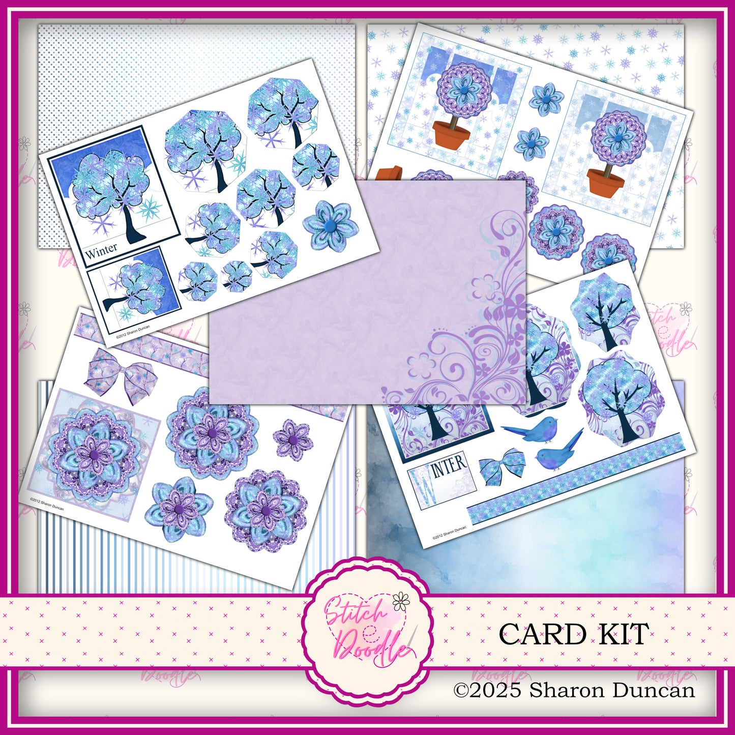 Four Seasons Papercraft Kit: 52 Piece Card Making Kit (Digital Download)