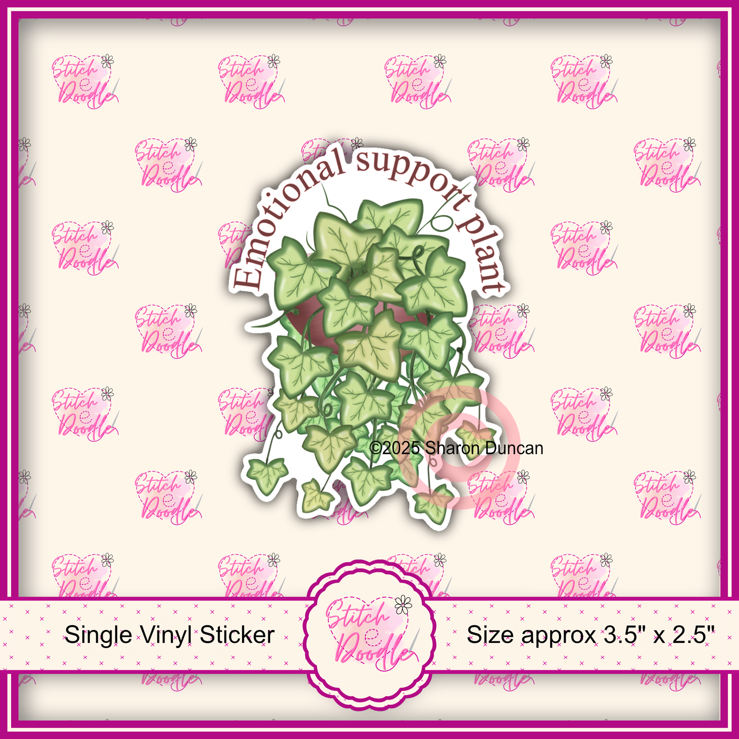 XL Single Sticker - Emotional Support Plant - Trailing ivy