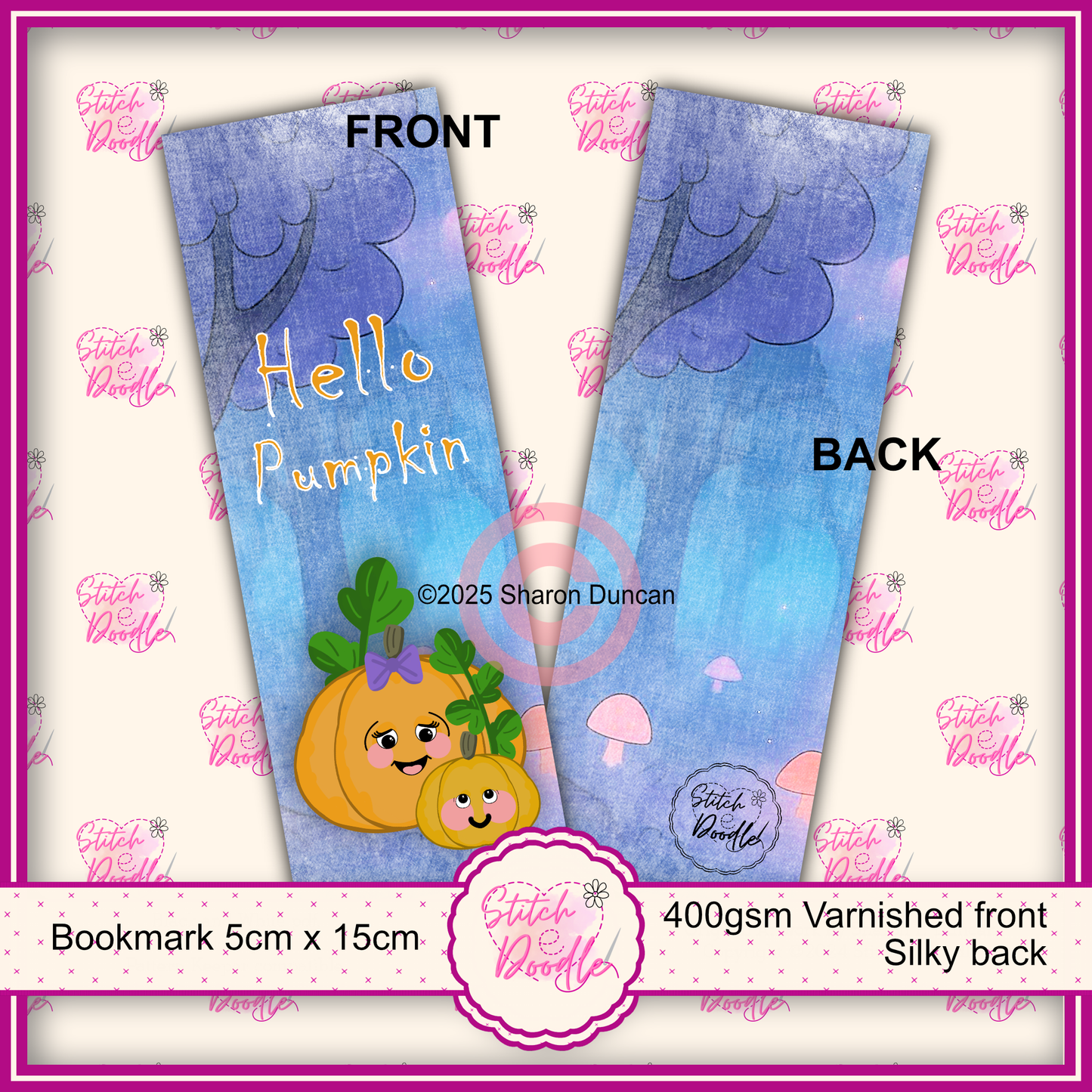 Too Cute To Spook Bookmark - Hello Pumpkin