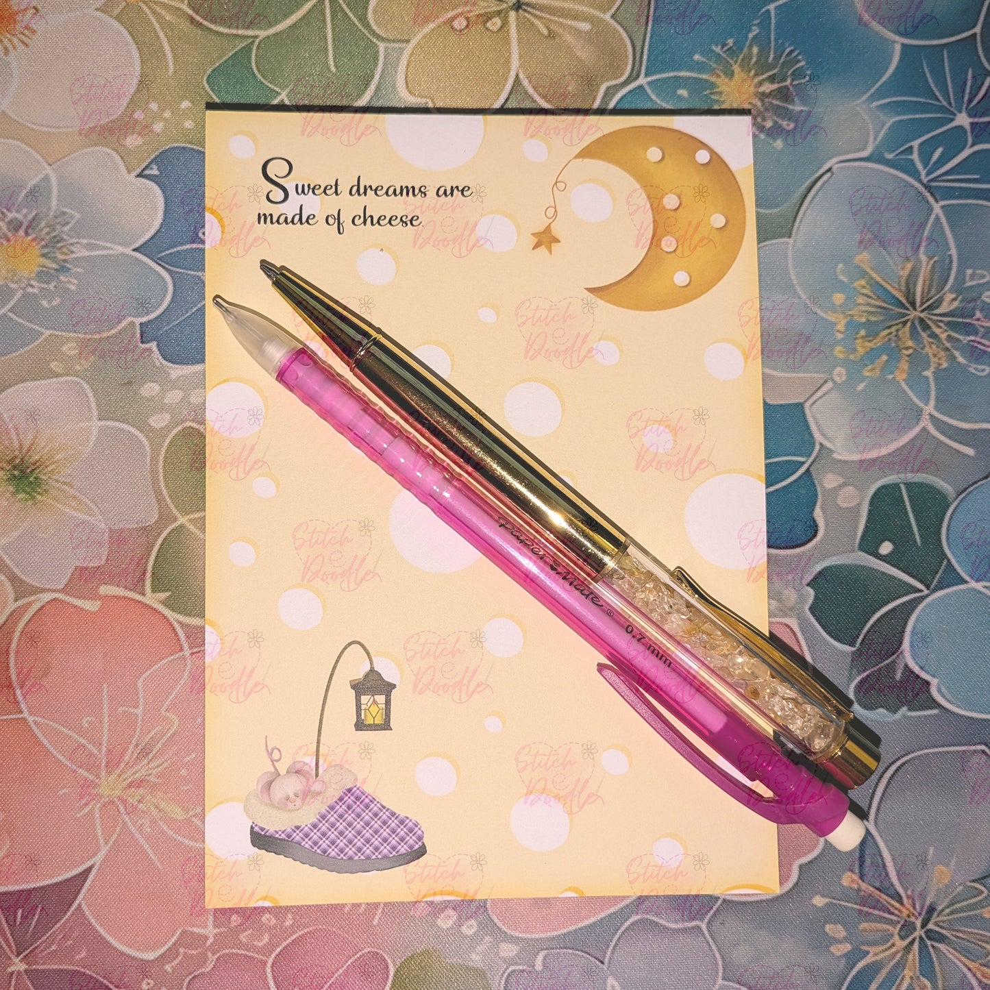 Tiddle Mouse Sweet Dreams are Made of Cheese - 50 sheets un-coated 100 gsm paper - A6 Notepad