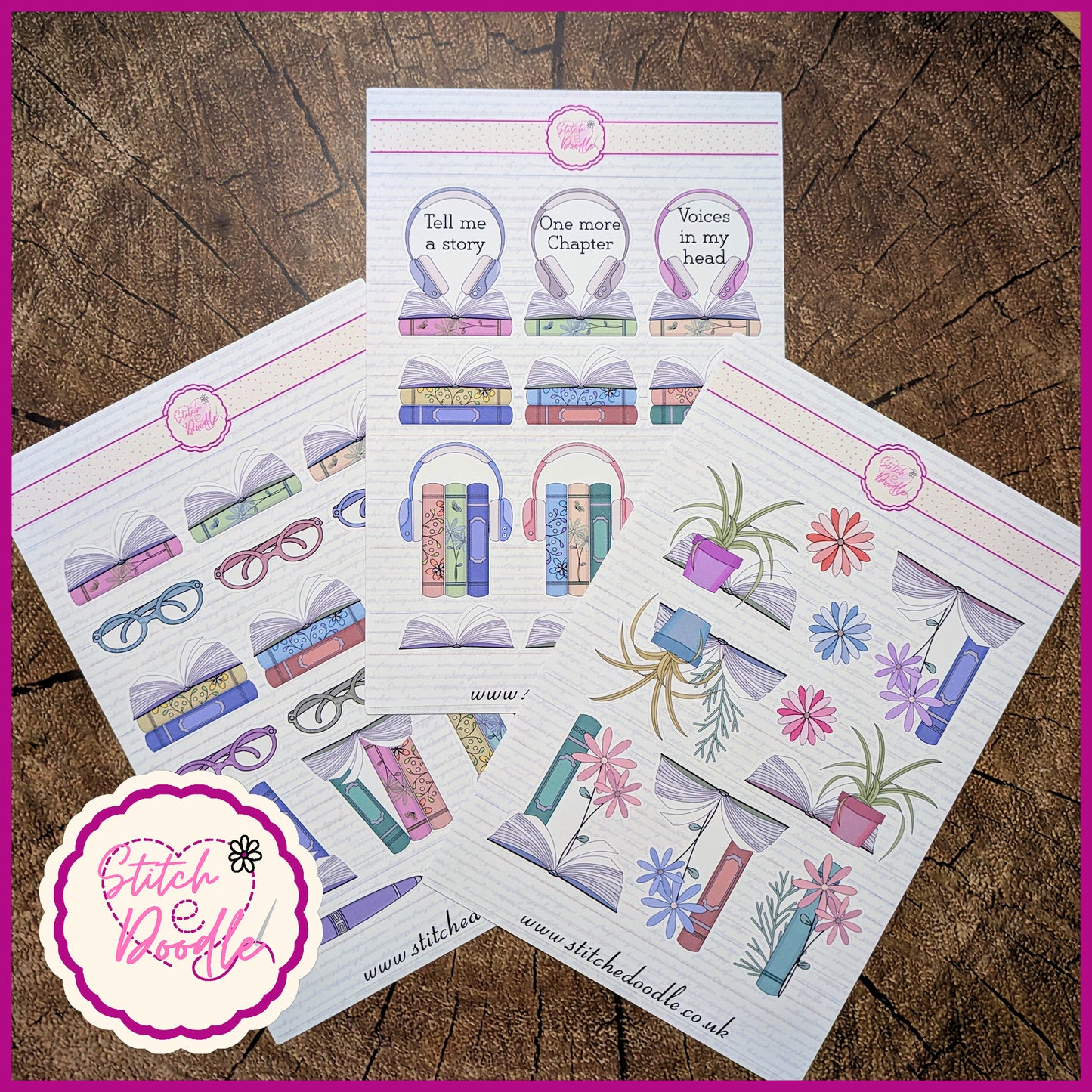 Sticker Sheet - Between the Pages Books - 10 stickers