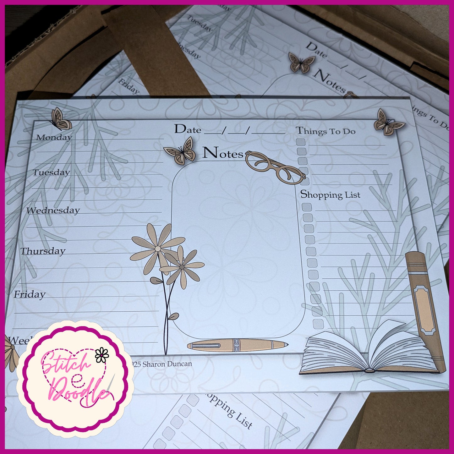 Between the Pages A6 Notepad - 50 sheets un-coated 100 gsm paper