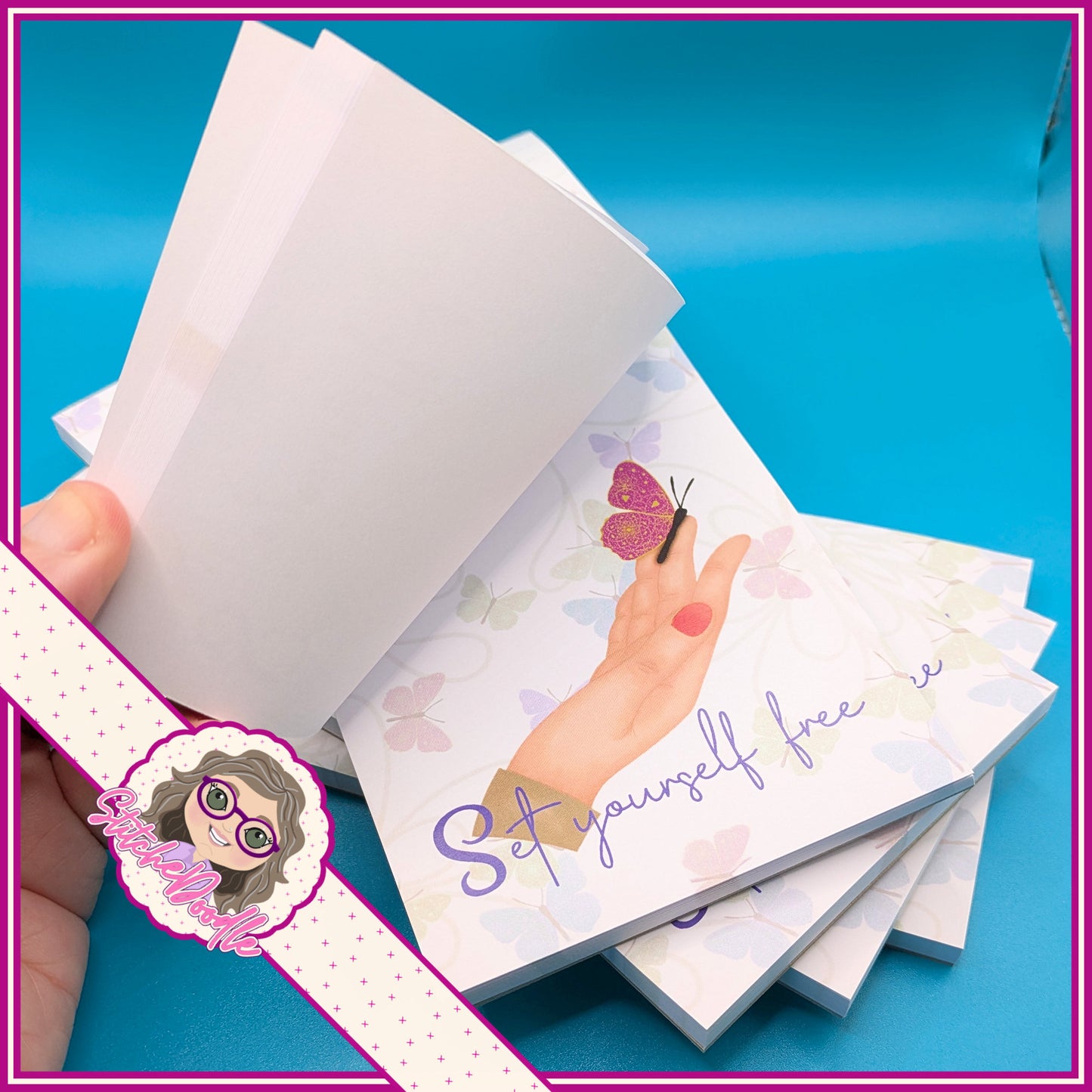 Set Yourself Free DL Notepad - 50 sheets un-coated 120 gsm paper