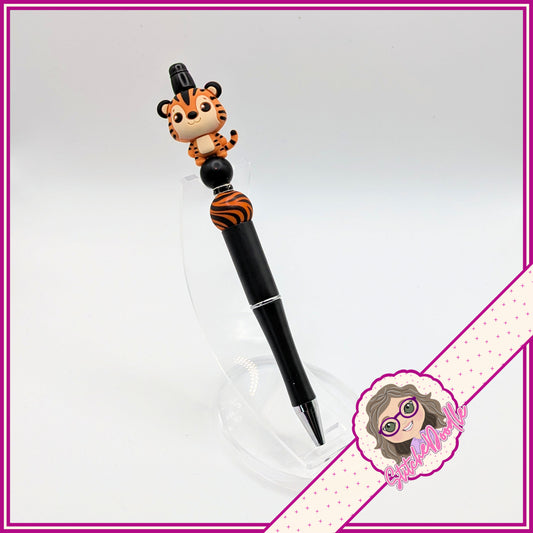 Grrr Tiger Stripes Handmade Beaded Pen - Ideal Gift