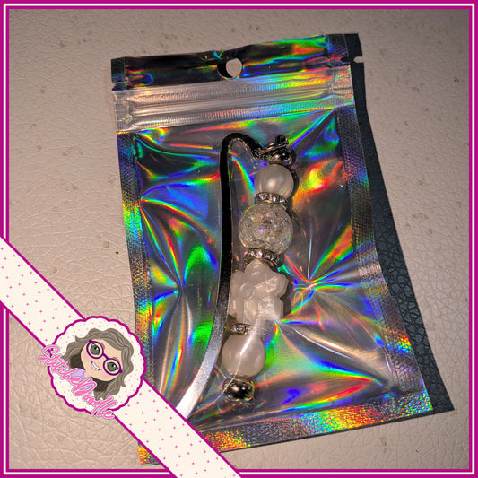 Handmade Beaded Bookmark - Snowflakes