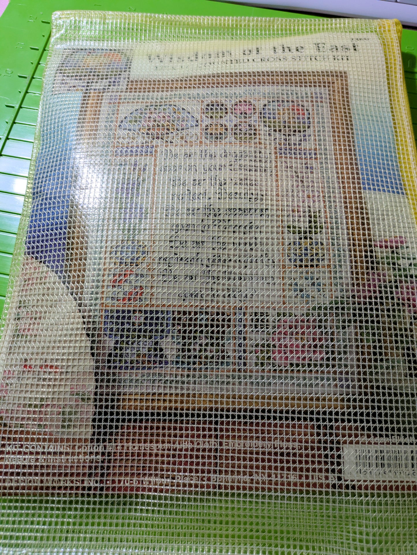 DESTASH - Wisdom of the East cross stitch kit with inspirational quote From Joan Elliott