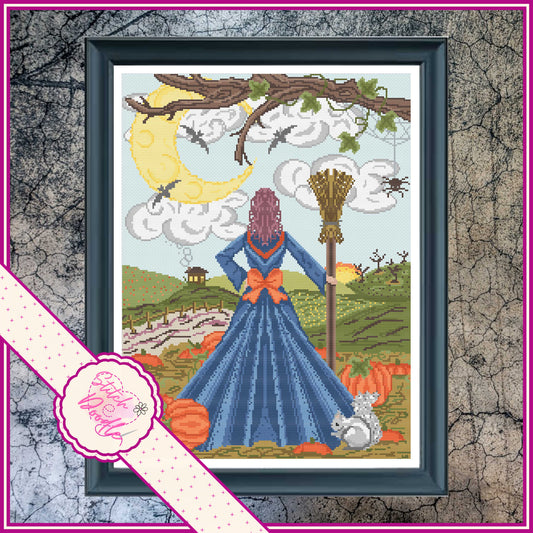 Cross Stitch Chart - Autumn Maiden - Digital Download