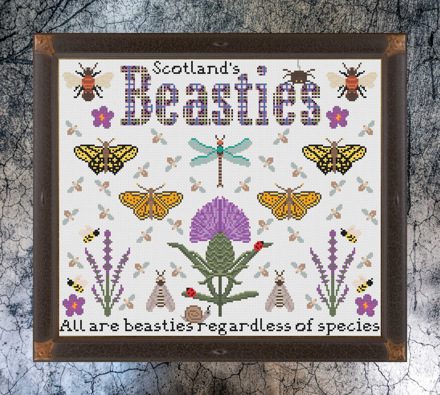 *NEW* Scotland's Beasties Sampler - 6 BONUS mini charts included - Digital Download PDF