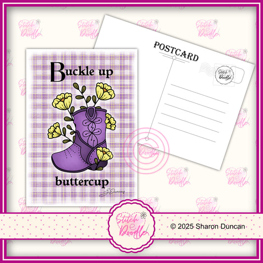 A5 Art Print/Postcard 6 Piece Collection - Western Boots with Uplifting Quotes