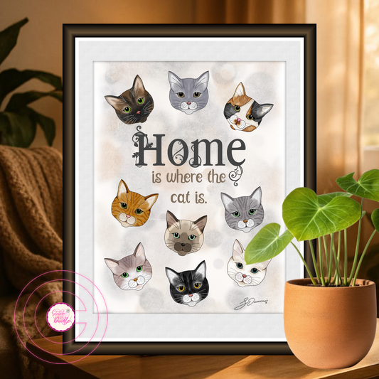 Thoughtful Art Print - Home is Where the Heart Is - Toe Beans Collection