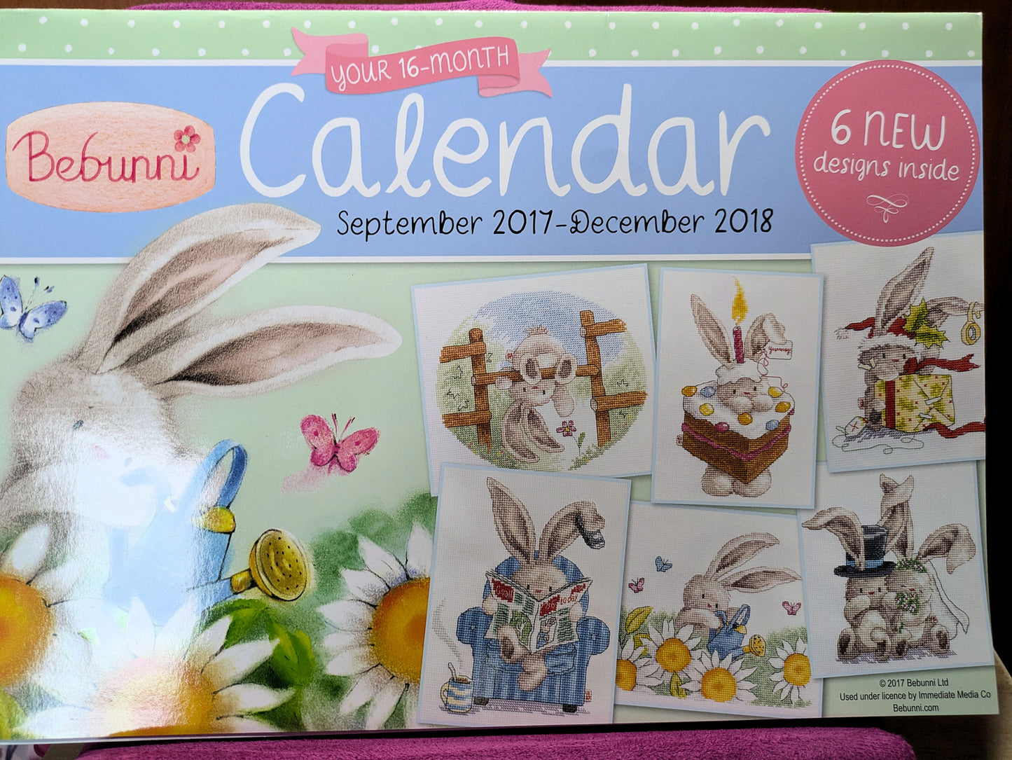 DESTASH - 5 Cross Stitch Calendars featuring 28 Designs from Wrendale, Forever Friends and more.
