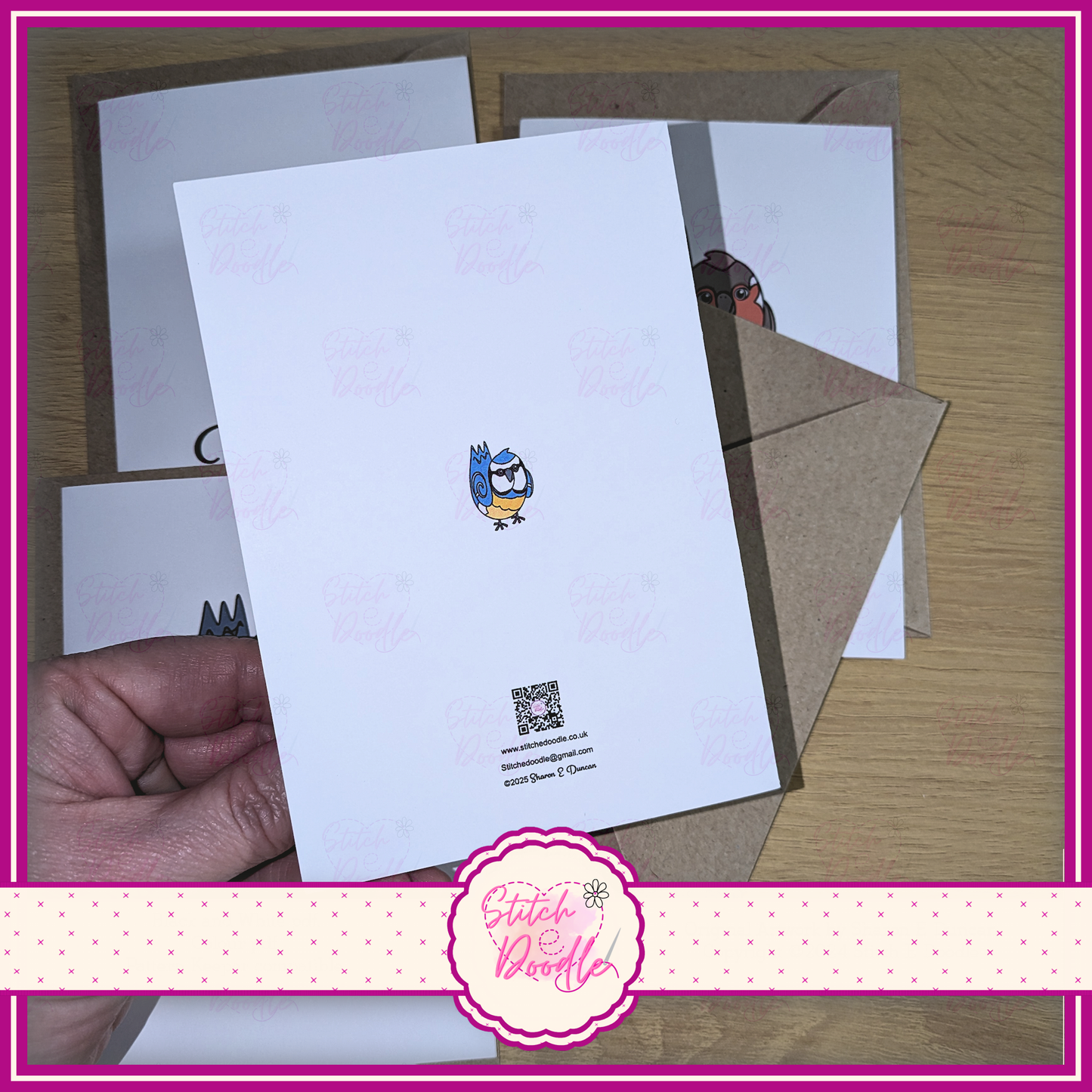 A6 Notelets and Envelopes - Chirpy Chums - Set of 4