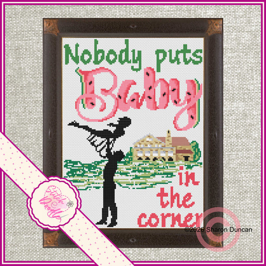 Cross Stitch Chart - In The Corner - Movie Inspired - Digital Download