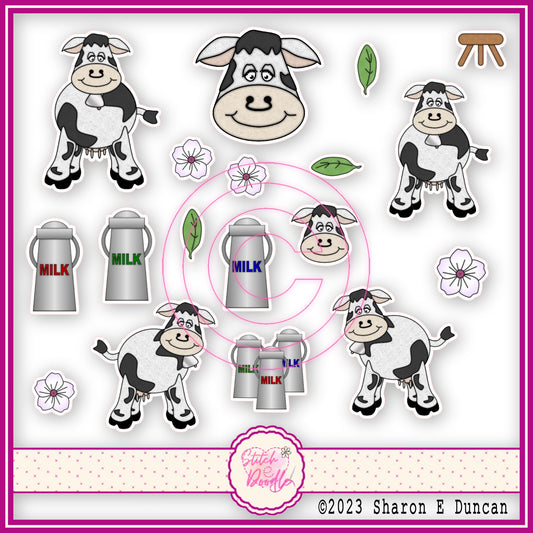 Sticker Pack - Milk Cow - 17 stickers