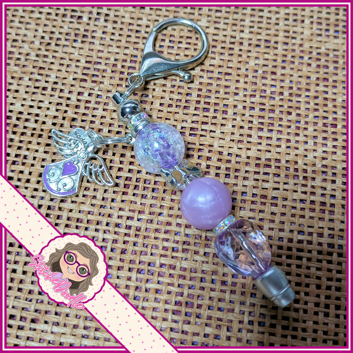 Guardian Angel Bag Charm/Keyring with lots of sparkle - Ideal Gift