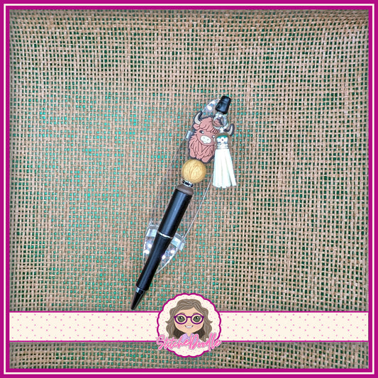 Hamish Highland Cow Handmade Pen with Tassel - Ideal Gift