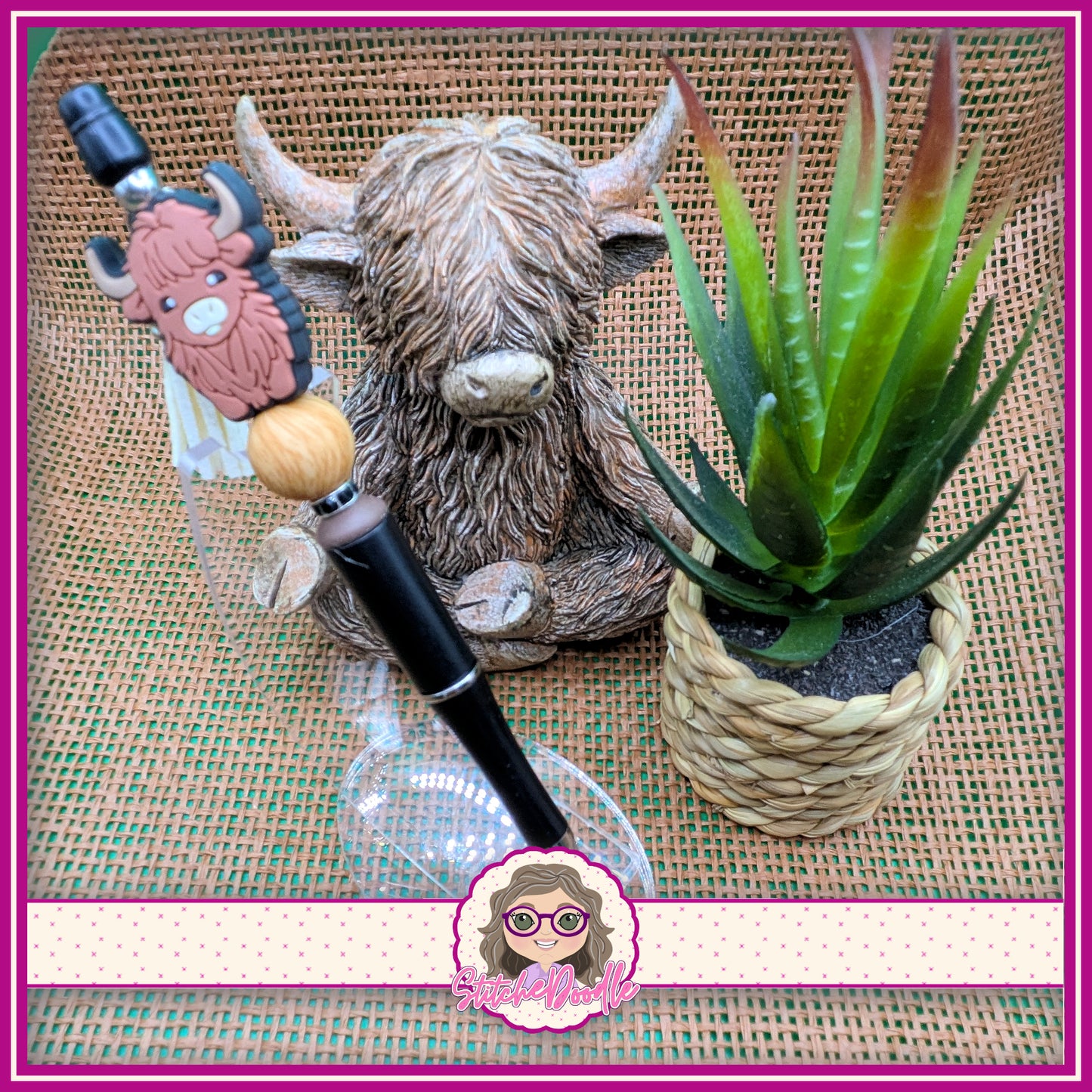 Hamish Handmade Beaded Pen with Tassel - Ideal Gift