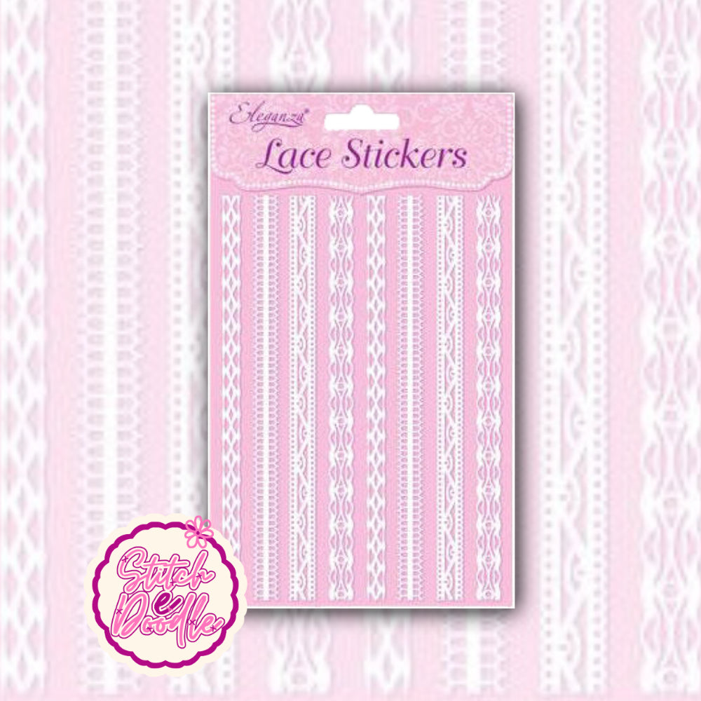 Delicate Lace Stickers - Straight Lace - 17 cm long