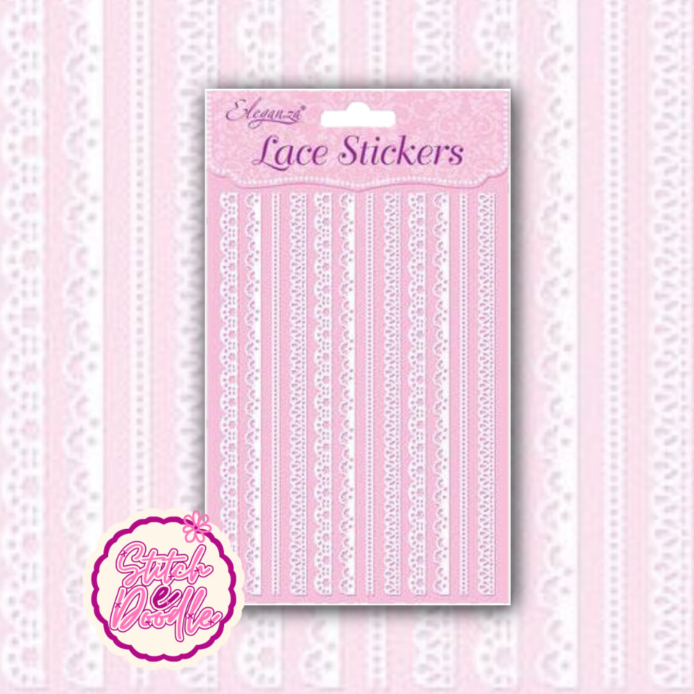 Delicate Lace Stickers - Lace edges - 17 cm long