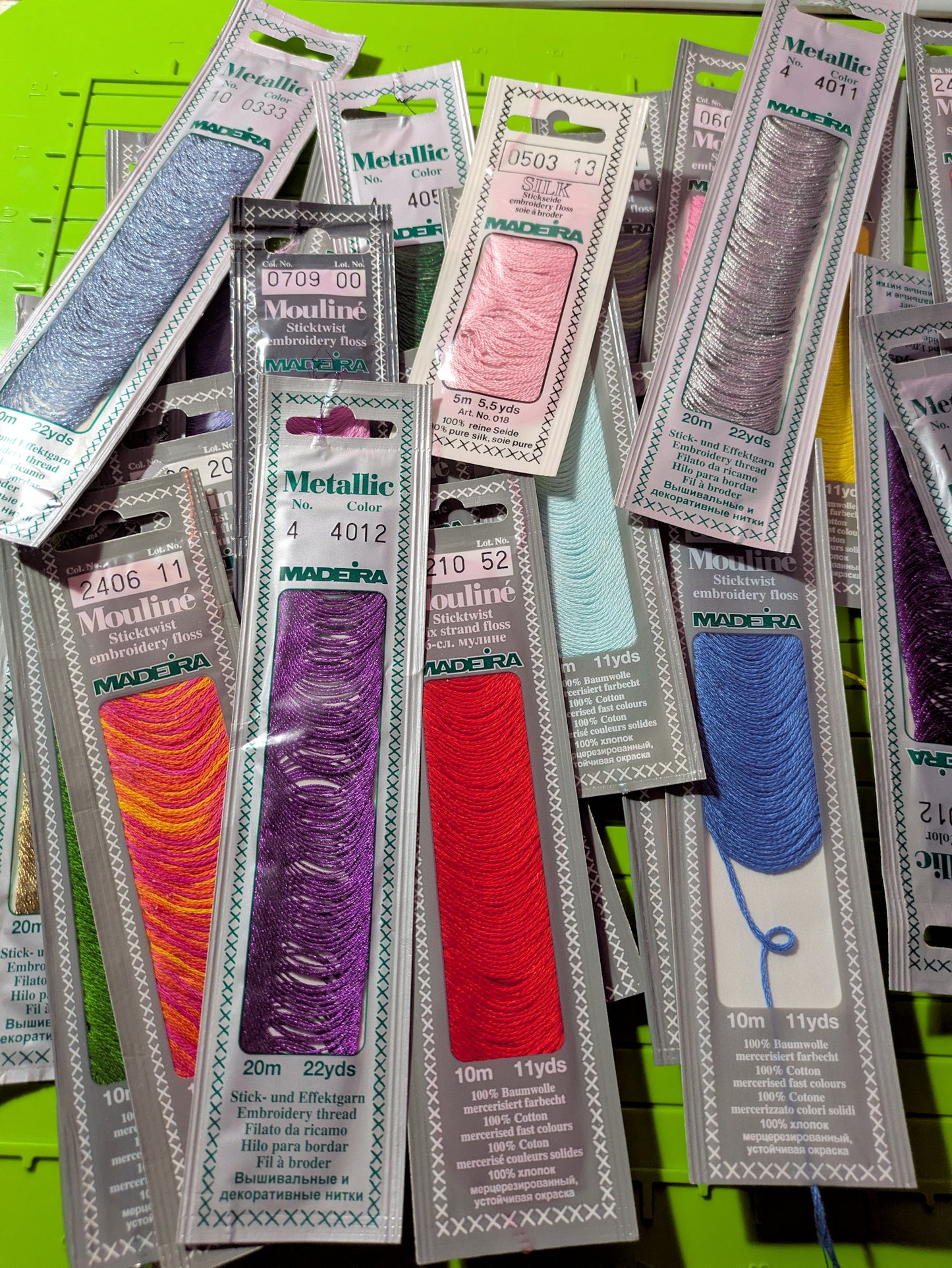 DESTASH - 21 Madeira Embroidery/Cross Stitch Floss - Assorted colours