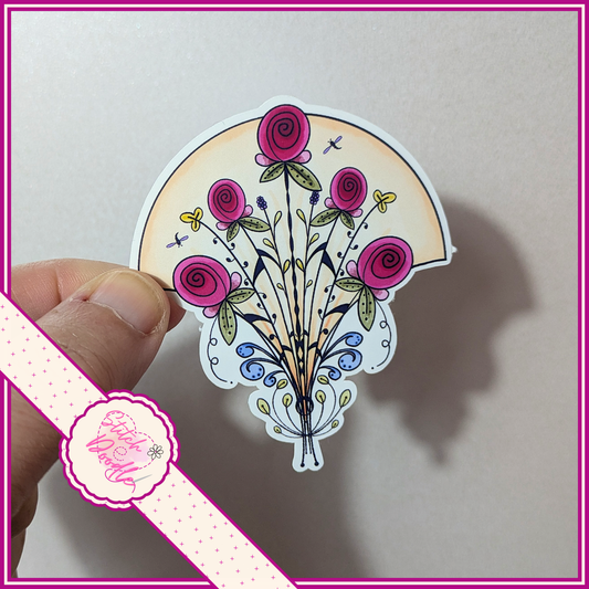 XL Single Sticker - Nouveau Rose Bouquet - Glossy