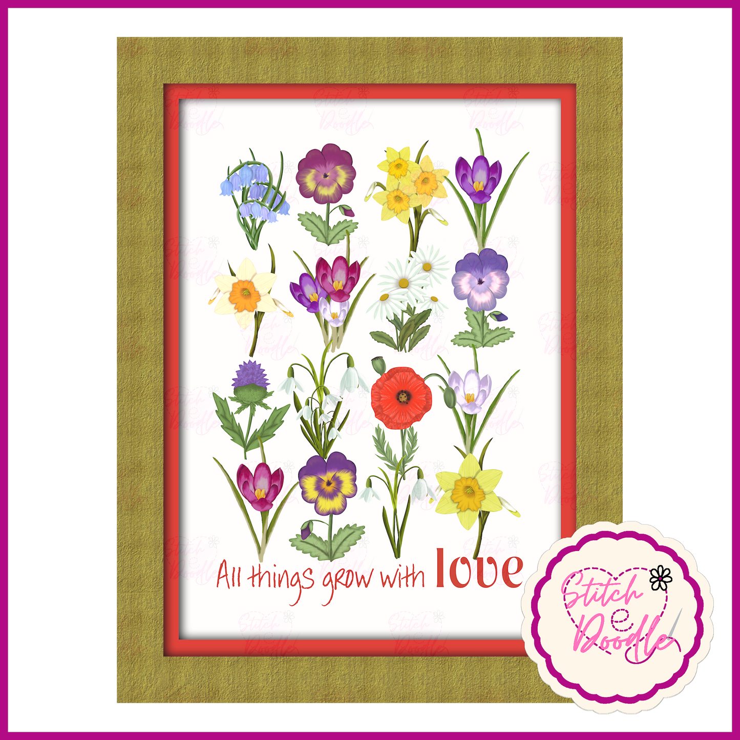 Inspirational Art Print - All Things Grow With Love
