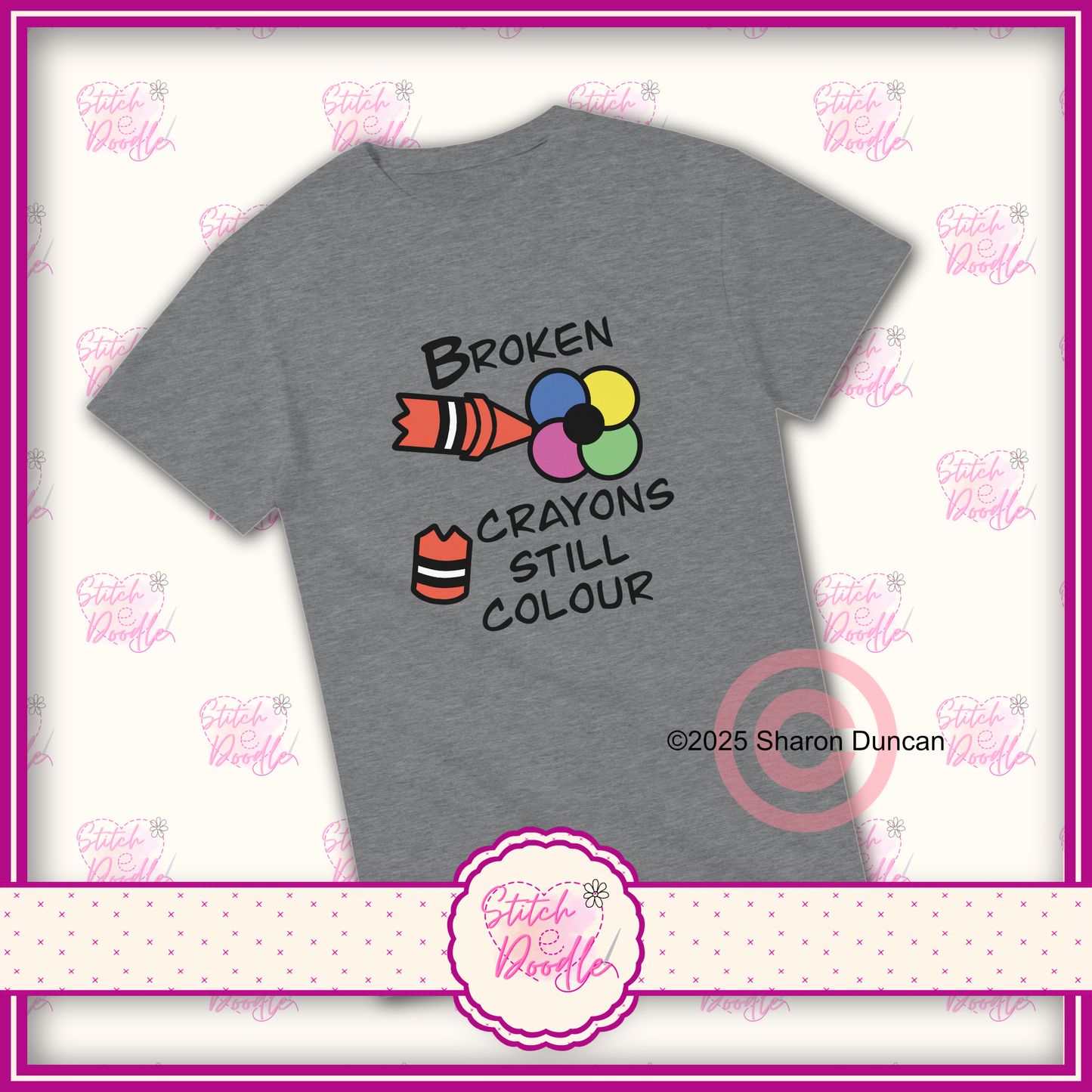 Broken Crayons Still Colour Heavyweight Unisex Crew neck T-shirt - 6 Colours