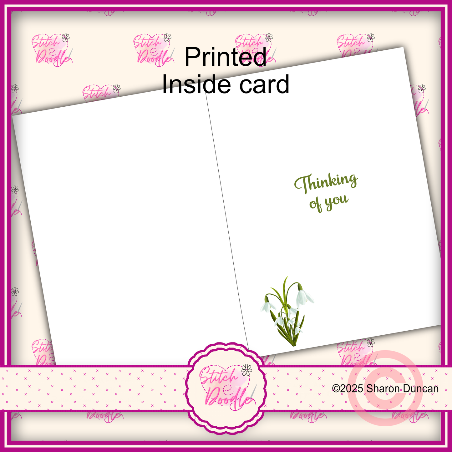 Thinking of You Greeting Card - Snowdrop