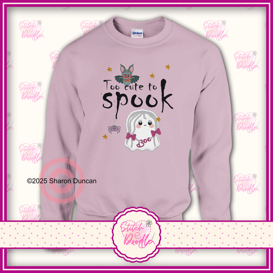 Too Cute to Spook Classic Unisex Crewneck Sweatshirt. S to 4XL - 7 Colour options