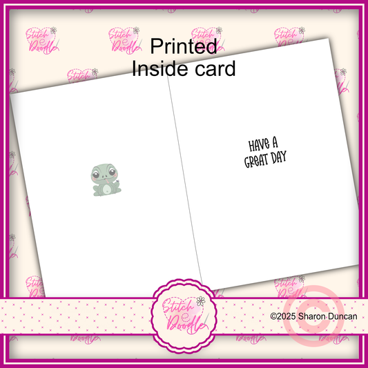 Too Cute To Spook Birthday Card - Frog