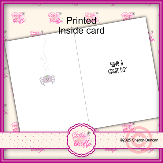 Too Cute To Spook Birthday Card - Spider