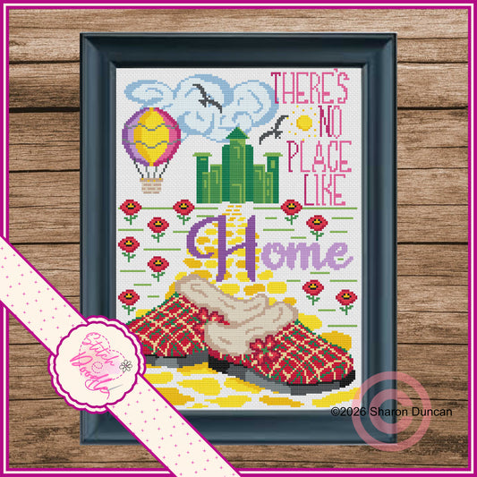 Cross Stitch Chart - There's No Place Like Home - Movie Inspired - Digital Download