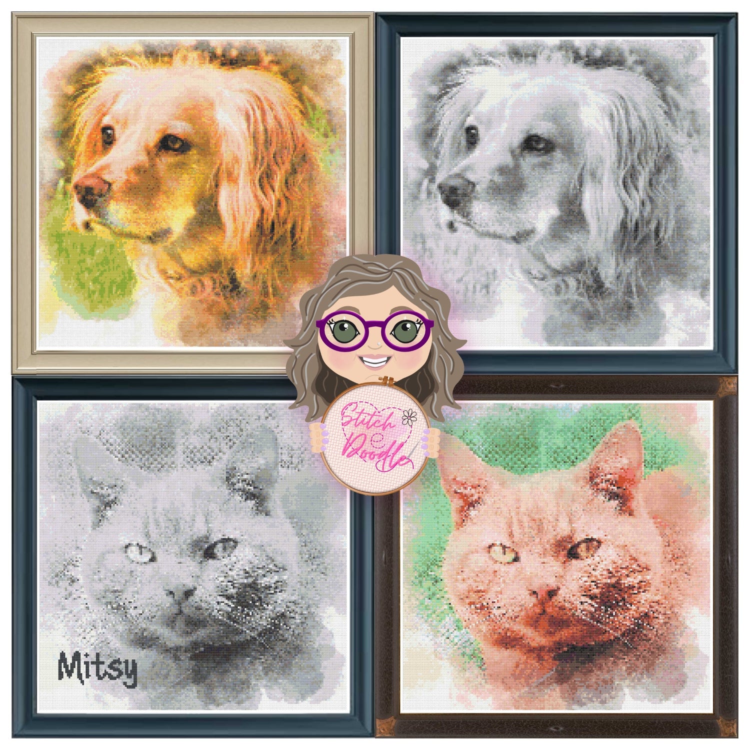 Cross Stitch Pet Portraits