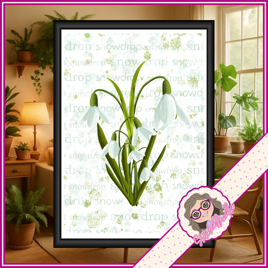 Paintbox Petals Snowdrop - 36 Piece Paper Craft Kit - Digital