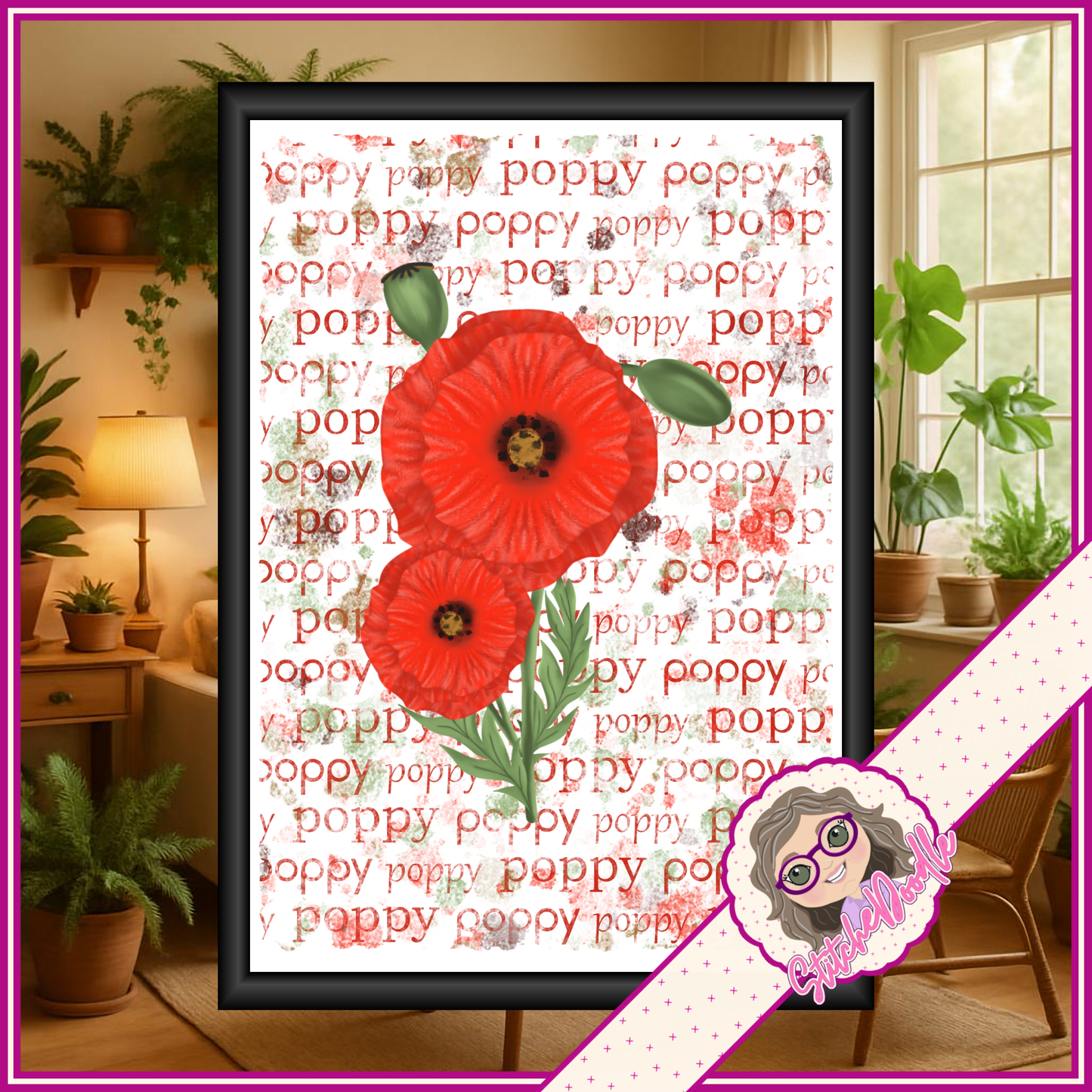 Paintbox Petals Poppy - 36 Piece Paper Craft Kit - Digital